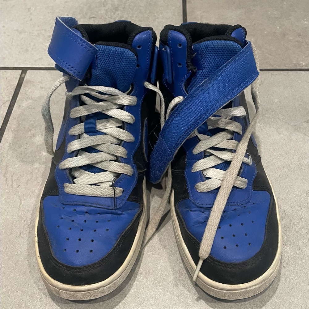 Nike Blue and Black High-Top Sneakers